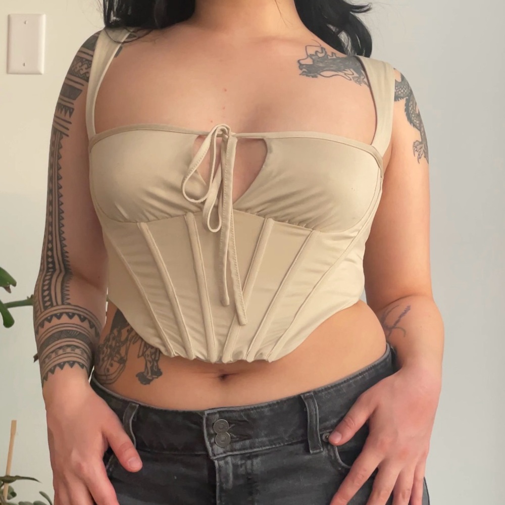 Beige Corset Top